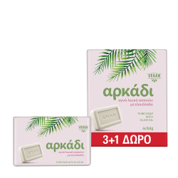 ΛΕΥΚΟ ΣΑΠΟΥΝΙ ΜΕ ΕΛΑΙΟΛΑΔΟ ΑΡΚΑΔΙ 4x150gr